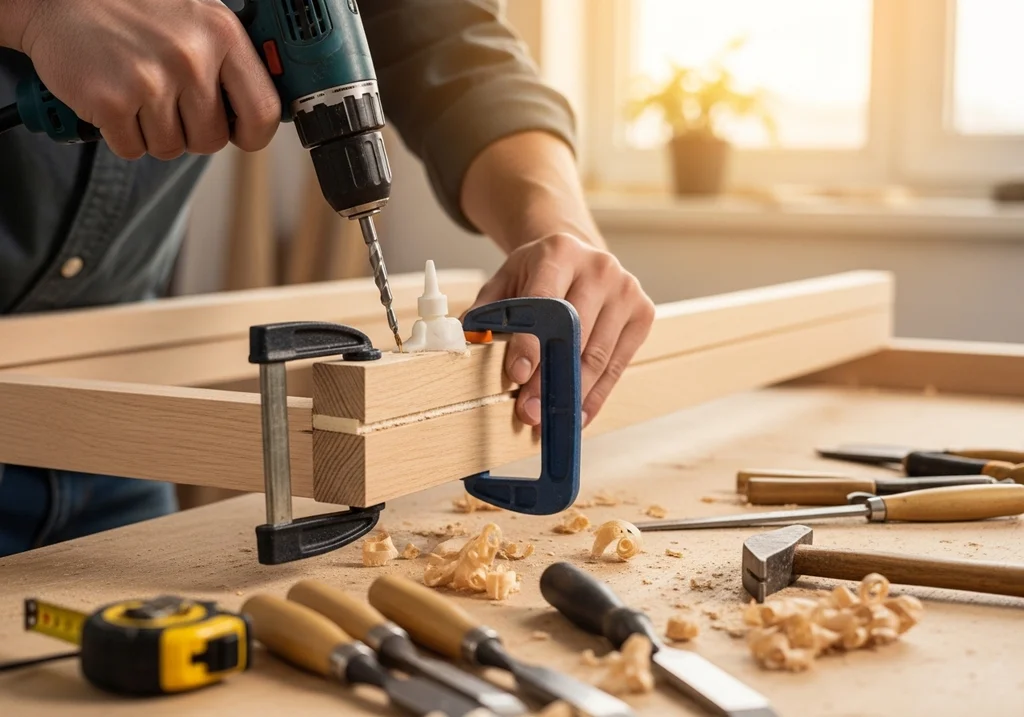 artisanat réparation lit outils