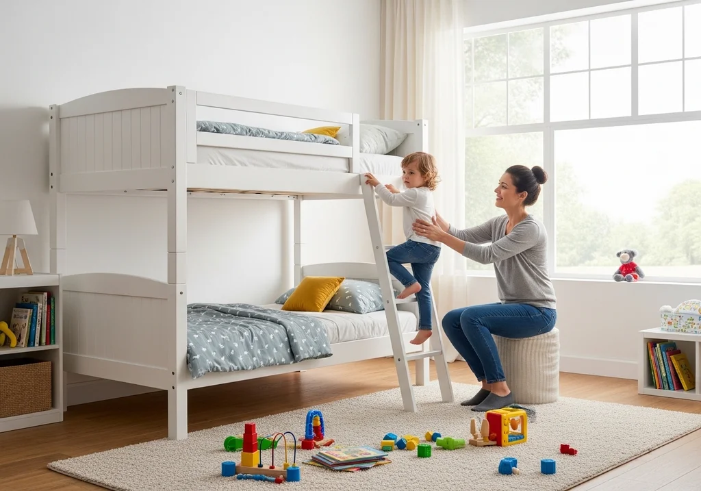 chambre enfant lit superposé sécurité